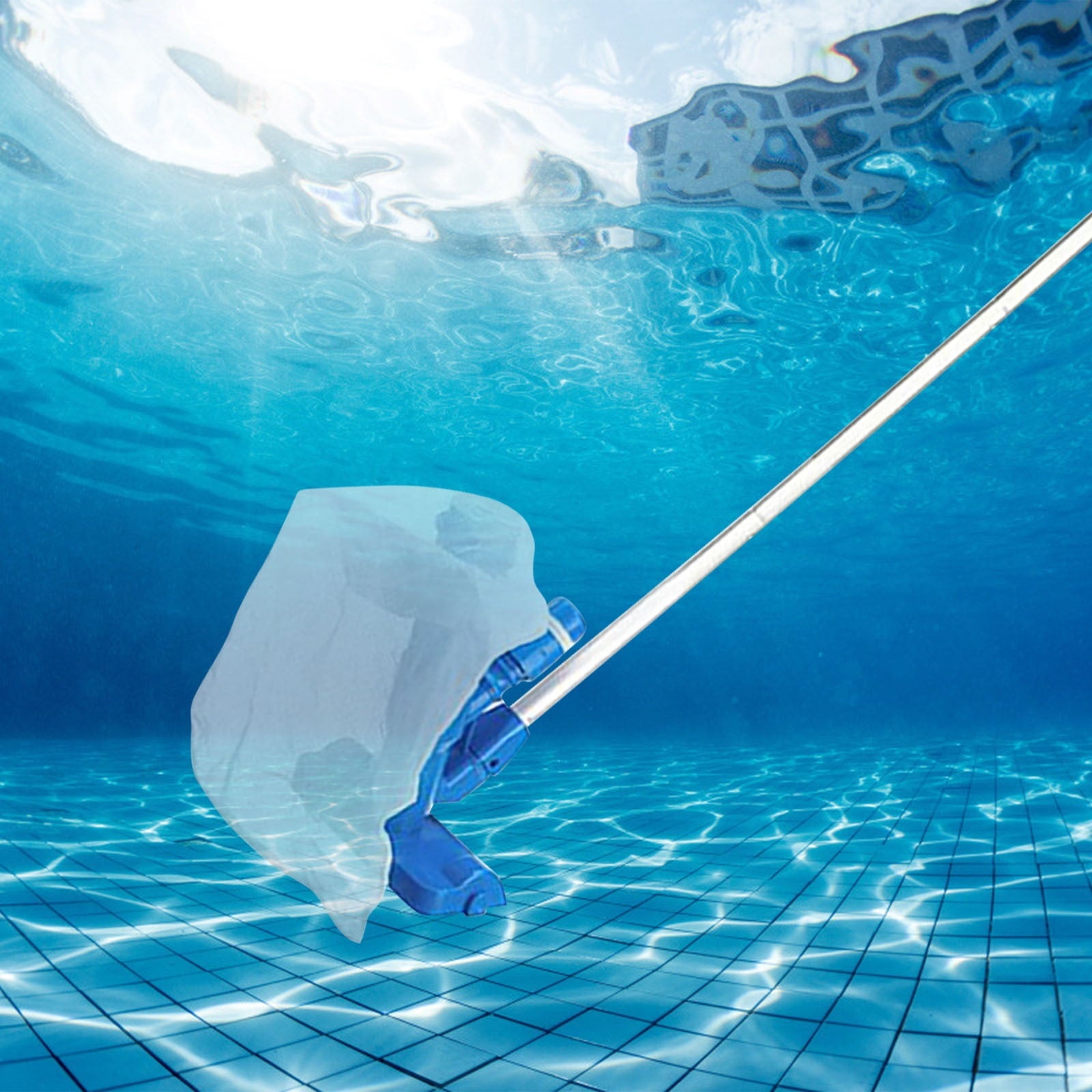 YATLTE Portable Pool Vacuum, Pool Vacuum for above Ground Pool, Cordless Handheld Pool Vacuum w/Telescopic Pole, Swimming Pool Jet Cleaner for above Ground Pool, Inflatable Pool, Ponds & Fountains