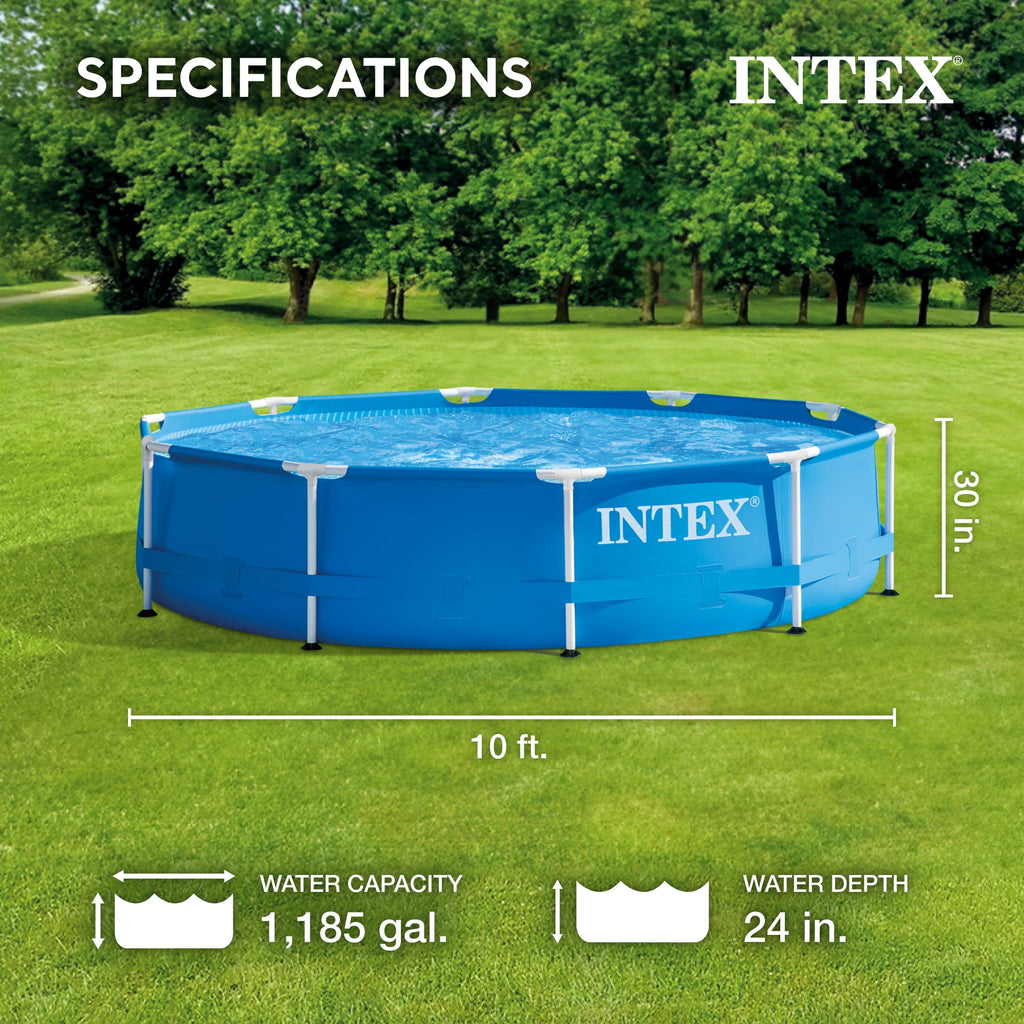 Open Box Intex 10'x30 Above Ground Round Swimming Pool, Pump Not Included