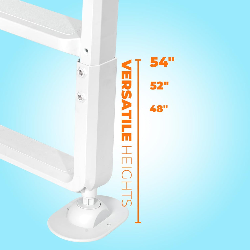 XtremepowerUS Pool Ladder 4-Step for 48-54 Above Ground Pools, 300LB, Swimming Pool Ladder