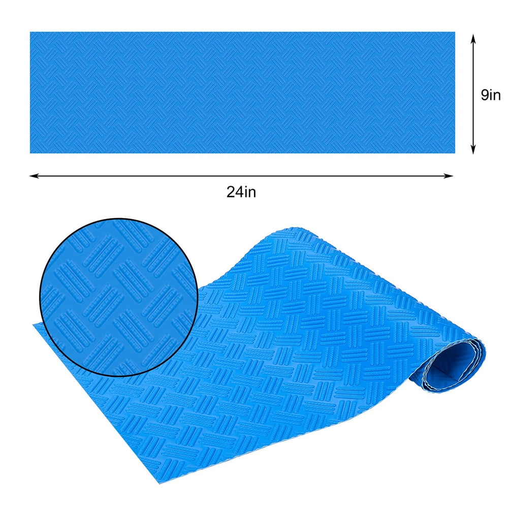 Swimming Pool Ladder Mat - Protective Pool Ladder Pad Step Mat with Non-Slip Texture, Blue Small 24 inch X 9 inch (Willow-1PC)