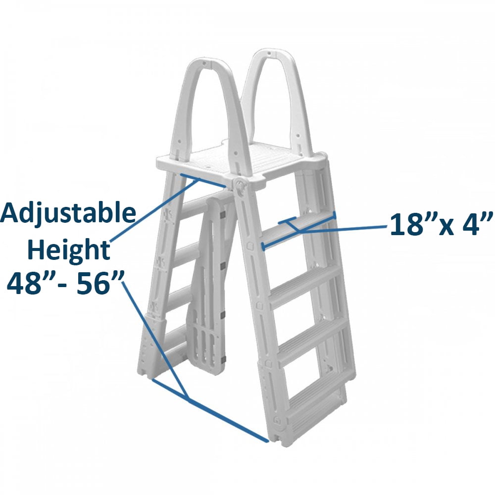 Aqua Select A-Frame Swing Up & Lock Ladder for Above Ground Pools