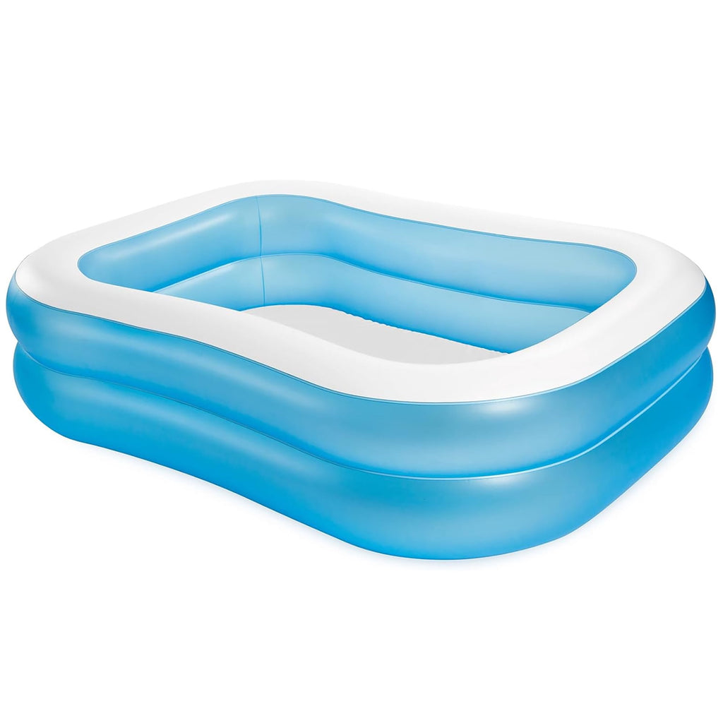 Intex: Swim Center Family Pool - 80 x 60 x 19 - Blue - Inflatable Pool, Splash & Wade Backyard Water Play, Vinyl, Wide Side Walls, 143 Gal, Kids 3+