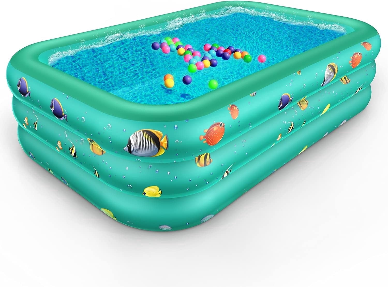 GVDV Inflatable Pool, 9.83 x 6 x 1.83 ft Family Swimming Pools for Kids, Toddlers, Infant, Adult, Rectangular, Thickened