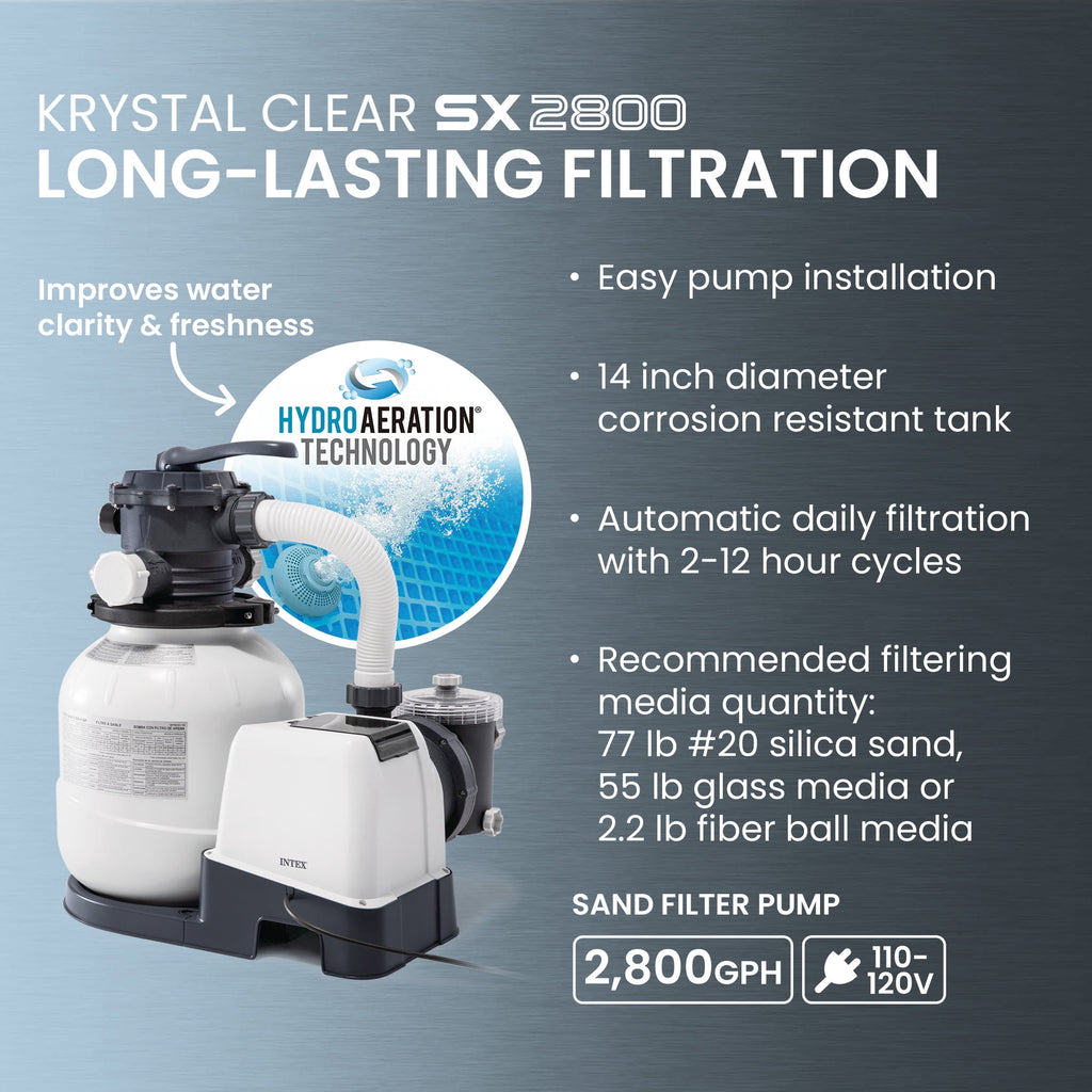 INTEX 32ft x 16ft x 52in Ultra XTR Above Ground Pool & Krystal Clear Saltwater System
