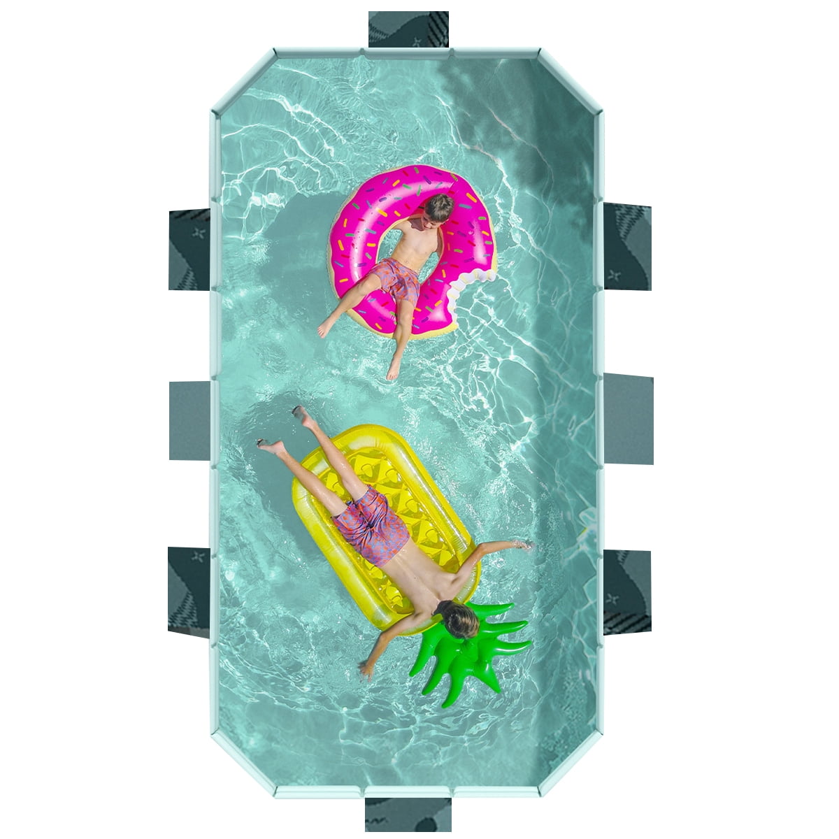 SLLINGLUO Foldable Swimming Pool,Outdoor Non-Inflatable Sturdy PVC Pools for Adults and Kids