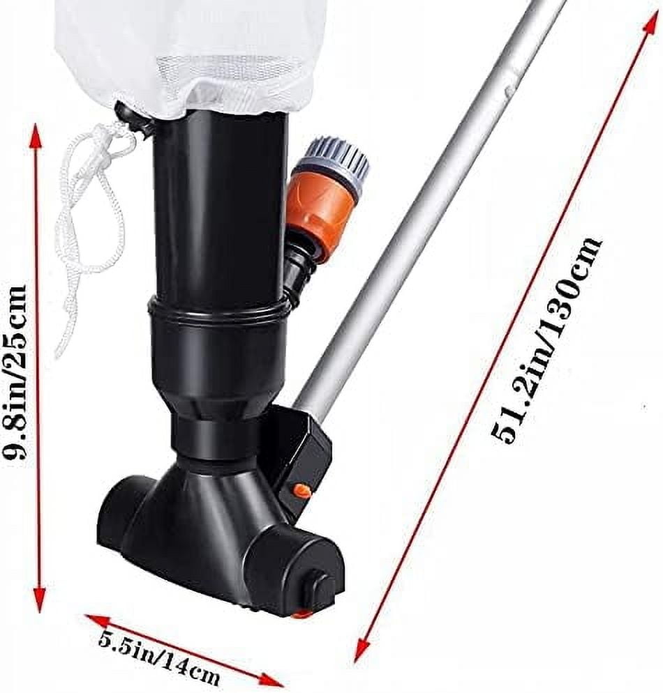 Handheld Pool Vacuum for Above Ground Pools, Spas, Hot Tubs, Jacuzzis, Fountains, Featuring Easy Assembly, No Electricity Required, And Multiple Pool Applications