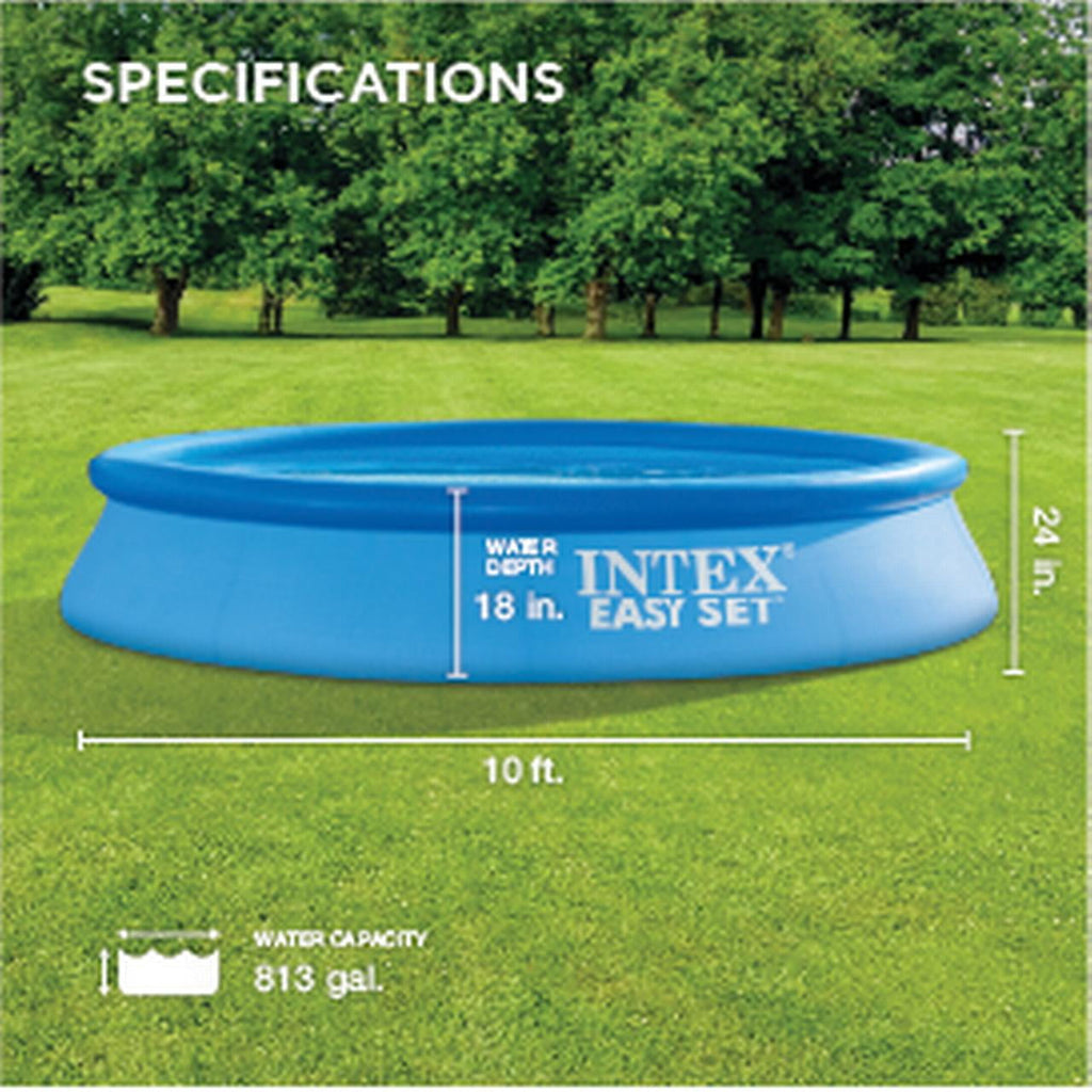 Intex: : Easy Set Pool - 8' x 24 - Inflatable Above Ground Swimming Pool, Puncture-Resistant Material, 513 Gal Cap, Kids-Family Water Play, 28106EH