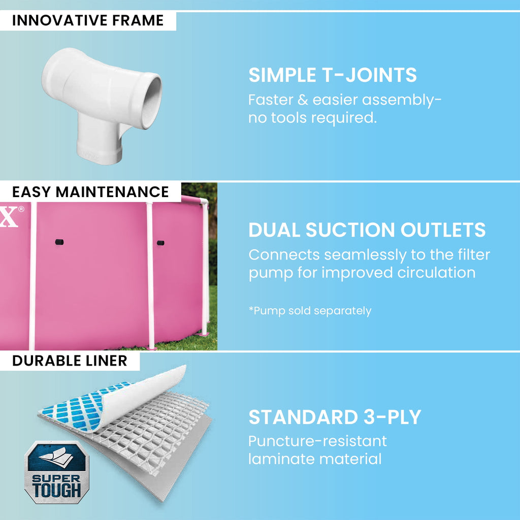 Intex 28295EP 10' x 30 Metal Frame Round Above Ground Swimming Pool - Pool Only