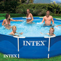 Open Box Intex 12' x 30 Metal Frame Round Above Ground Swimming Pool