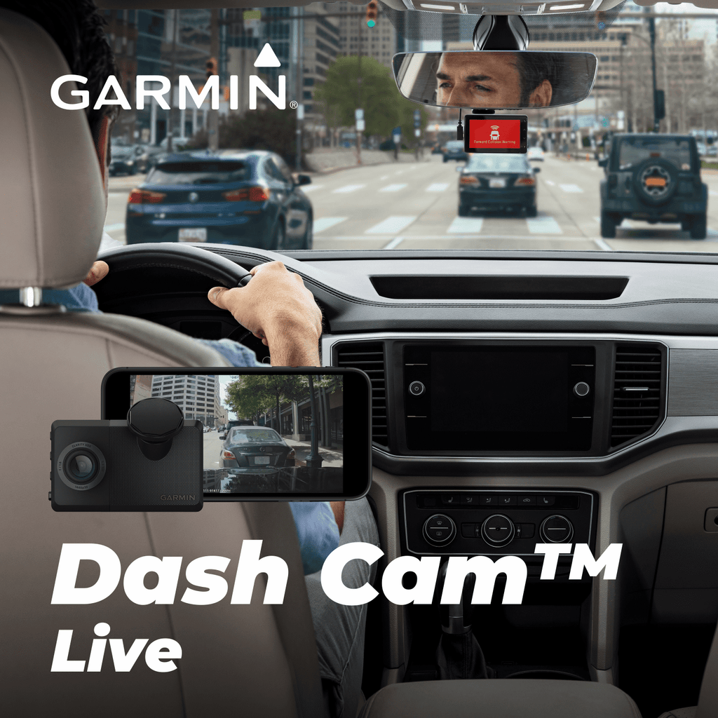 Garmin Dash Cam™ Live, 24/7 Live View, Always-Connected Dash Cam