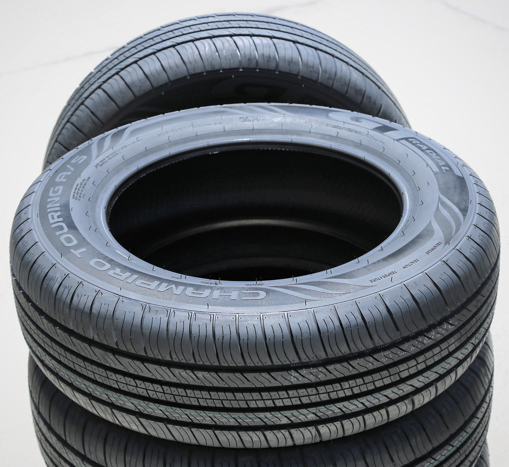 Set of 4 (FOUR) GT Radial Champiro Touring A/S 205/65R16 95H All Season Tires Fits: 2016-21 Chevrolet Malibu L, 2013-17 Honda Accord LX
