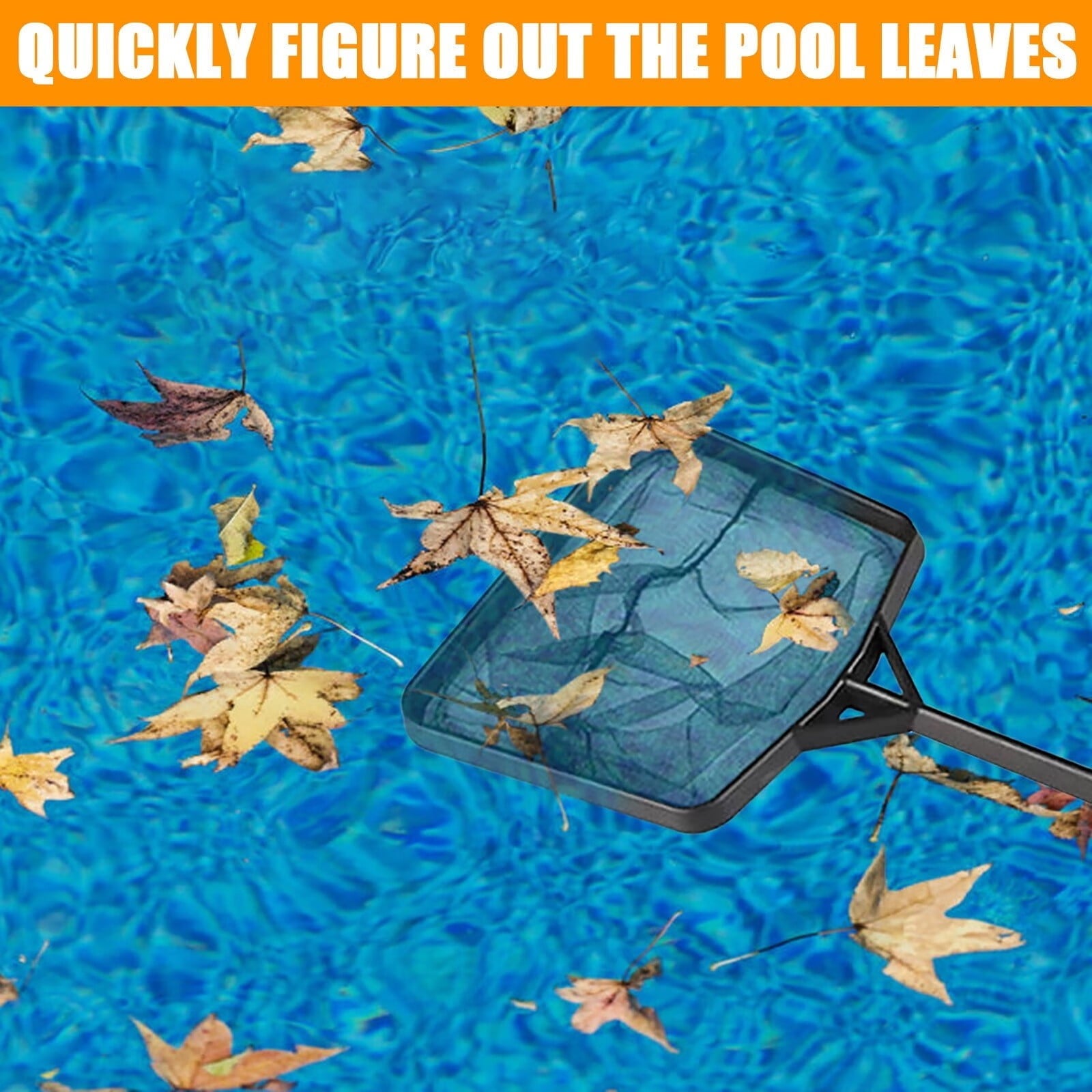 Swimming Pool Leaf Cleaning Skimmer Net, Fine Mesh Pool Maintenance Tool, for Removing Leaves Debris from Swimming Pool Spa Hot Tub Fish Pond