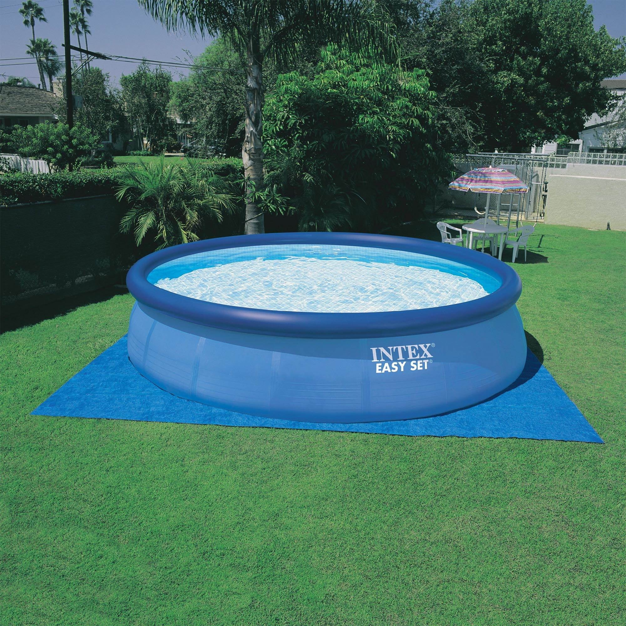 Intex 8 foot x 24 inch Easy Set Round Above Ground  Swimming Pool with Filter Pump, 28107EH