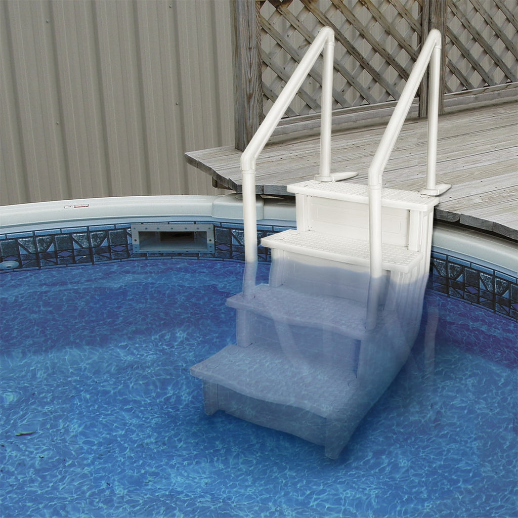 XtremepowerUS Pool Ladder 4-Step for 48-54 Above Ground Pools, 300LB, Swimming Pool Ladder