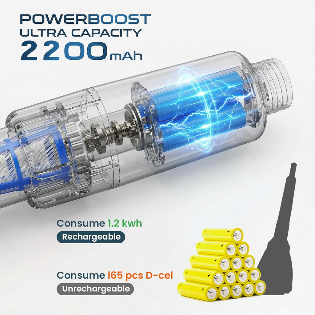 Handheld Spa Hot Tub Vacuum, Cordless Spa Vacuum Cleaner with 2 Brush Heads and Telescopic Pole, Up to 3 Hours of Runtime, Rechargeable Pool Vacuum