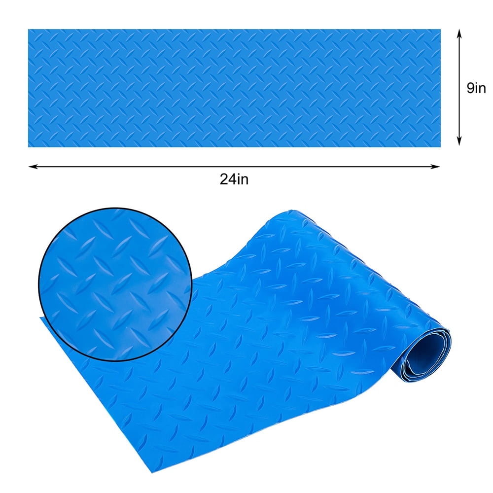 Swimming Pool Ladder Mat - Protective Pool Ladder Pad Step Mat with Non-Slip Texture, Blue Small 24 inch X 9 inch (Willow-1PC)