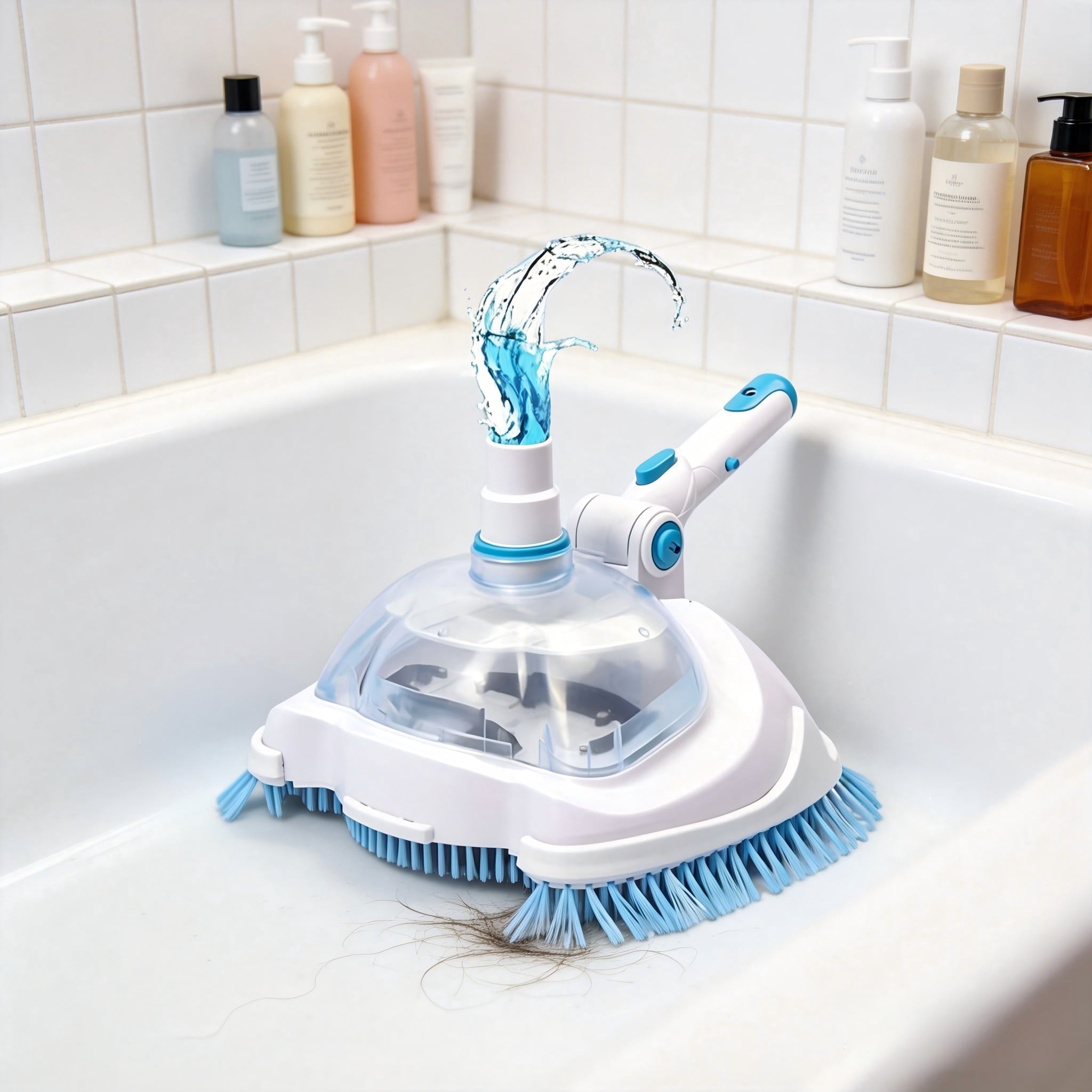Cleaning Supplies 1 — Swimming Pool Vacuum Brush Head Manual Handheld Cleaning Tool for Pool White Vacuum Accessories for Filtration and Debris Removal, 27x20 cm, White