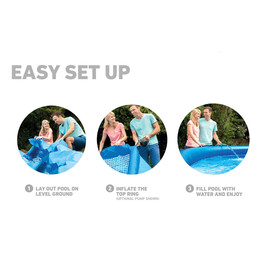 Intex: : Easy Set Pool - 8' x 24 - Inflatable Above Ground Swimming Pool, Puncture-Resistant Material, 513 Gal Cap, Kids-Family Water Play, 28106EH
