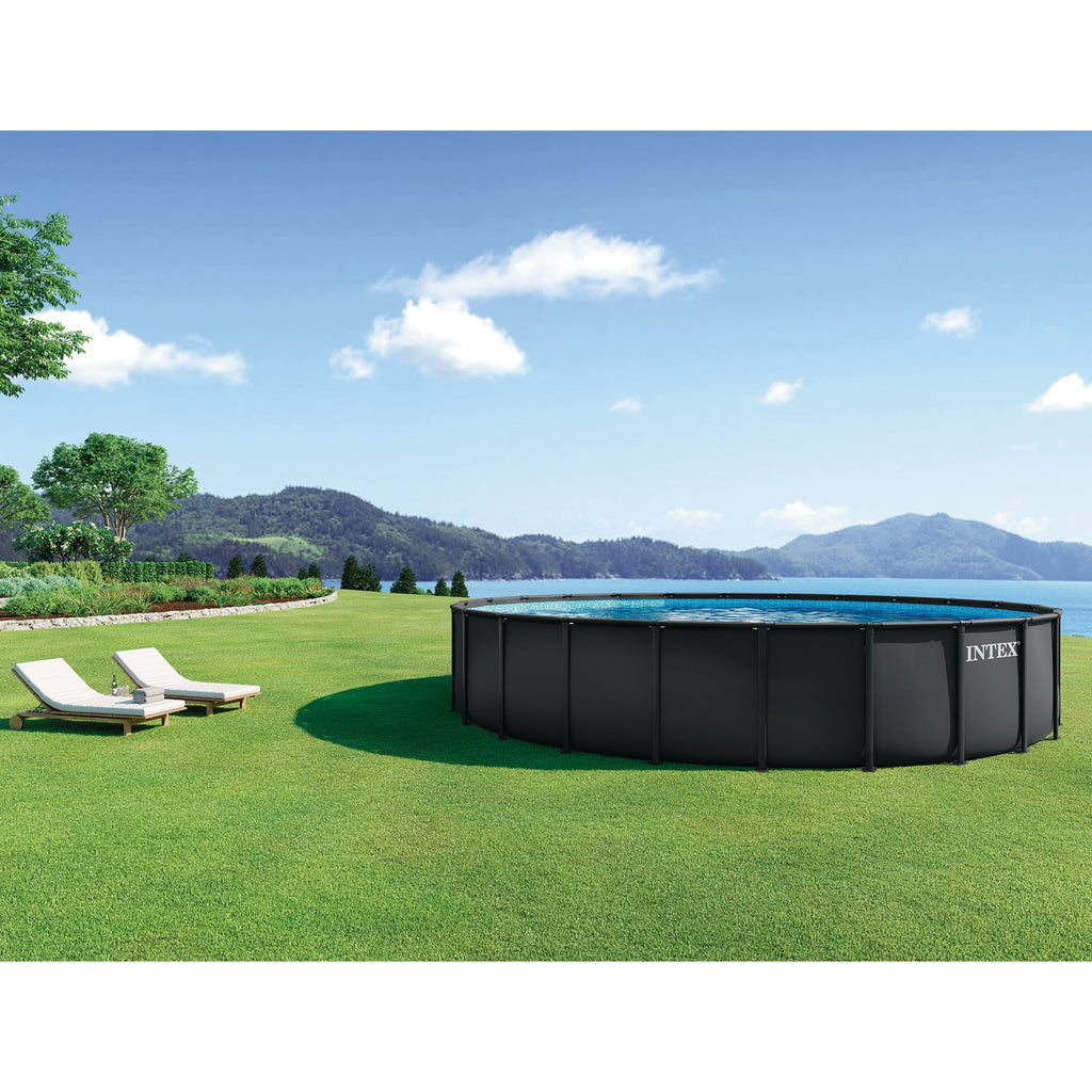 INTEX 26339EP Ultra XTR 24' x 52 Round Frame Above Ground Swimming Pool Set with Pump