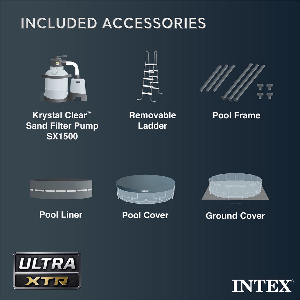 INTEX Ultra XTR 16ft x 48in Above Ground Swimming Pool Set w/ Filter Pump