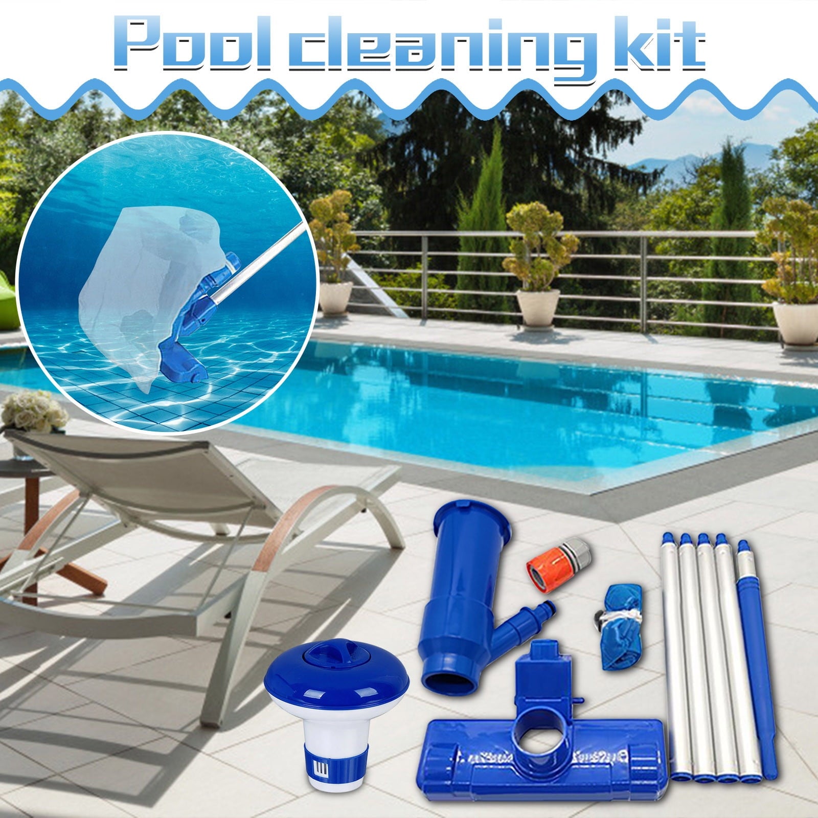 Clearance Cordless Pool Vacuum for Deep Cleaning & Strong Suction, Handheld Rechargeable Swimming Pool Cleaner for Inground and Above Ground Pools, Hoseless Pool Vac, Pool Cleaning Tools