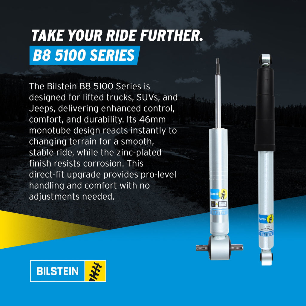 Bilstein Set of Front and Rear B8 5100 Series Shocks Compatible with 2007-2013 Silverado / Sierra 1500 w/o Electronic Suspension with 0-1 Rear Lift