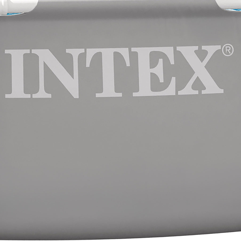 Intex: Prism Frame Premium Pool Set - 12ft x 30in, Grey, Above Ground Swimming Pool, Cartridge Filter Pump, Puncture Resistant, T-Joint Snap Assembly