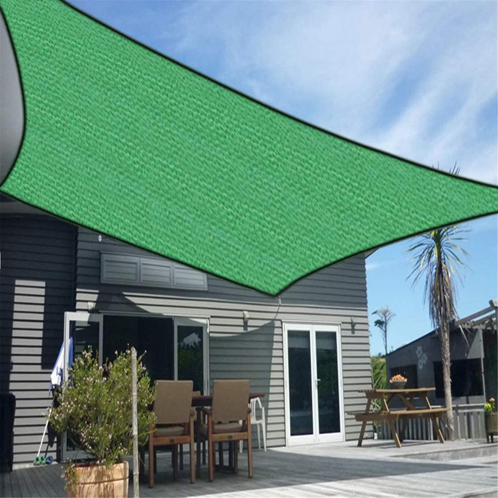 Outdoor Green Sun Shade Rectangle 95% UV Protection, HDPE Patio Garden Pool Awning, Breathable Sun Block Cover for Backyard Courtyard BBQ Swimming Picnic Summer Outdoor Fun