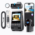 Bundle: VIOFO A329S 4K 3 Channel + HK4 Hardwire Kit with 8pcs Fuse Tap 4K Front + 2K Cabin Fisheye (210°) + 2K Rear, Power Saving Parking Mode,  STARVIS 2 Sensors, up to 4TB SSD Storage