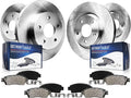 Detroit Axle - Brake Kit for 2018-2020 Chevy Equinox Buick Regal TourX GMC Terrain Disc Brake Rotors Ceramic Brakes Pads 2019 Replacement: 11.81 inch Front and 11.34 inch Rear Rotor