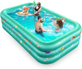 GVDV Inflatable Pool, 9.83 x 6 x 1.83 ft Family Swimming Pools for Kids, Toddlers, Infant, Adult, Rectangular, Thickened