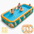 JoyStone Inflatable Pool for Kids and Adults, 120 x 72 x 22 Thickened Family Swimming Pool Paddling Pool with 2 Pool Floats, Summer Water Toy for Backyard, Garden