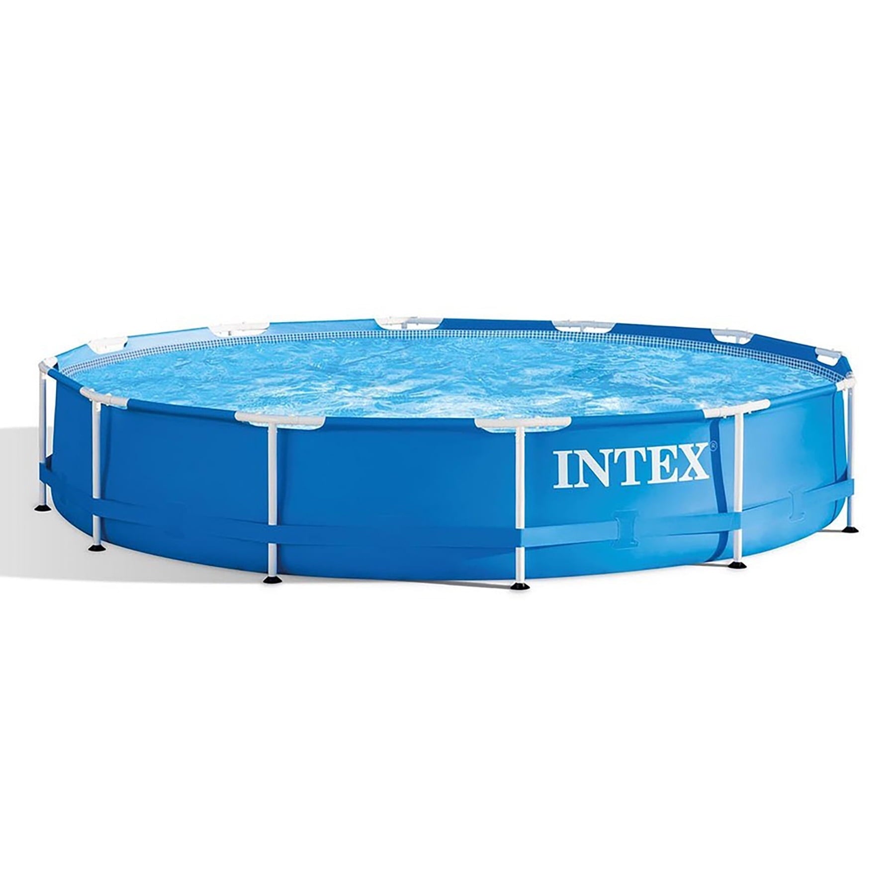 INTEX Metal Frame 10ft x 30in Above Ground Swimming Pool Set w/ Filter Pump