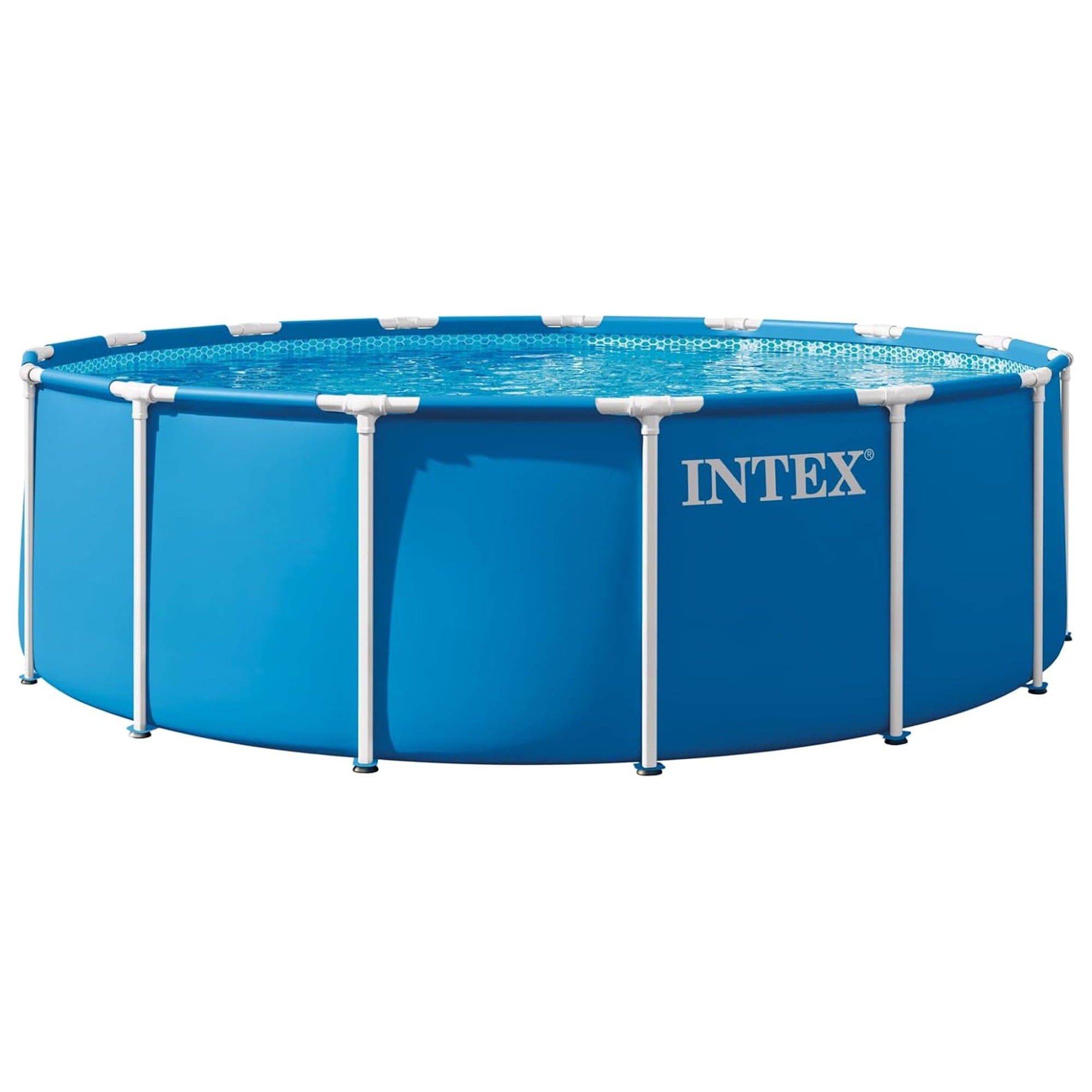 INTEX Metal Frame 10ft x 30in Above Ground Swimming Pool Set w/ Filter Pump