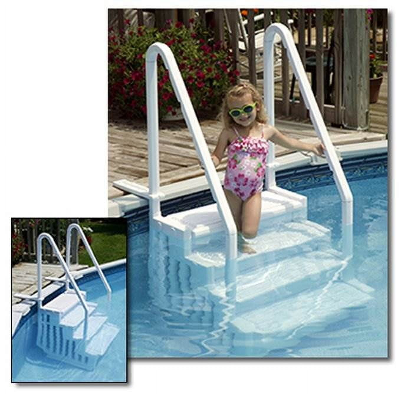 New Blue Wave Above Ground Easy Entry Pool Step Swimming Pool Durable -Up to 54