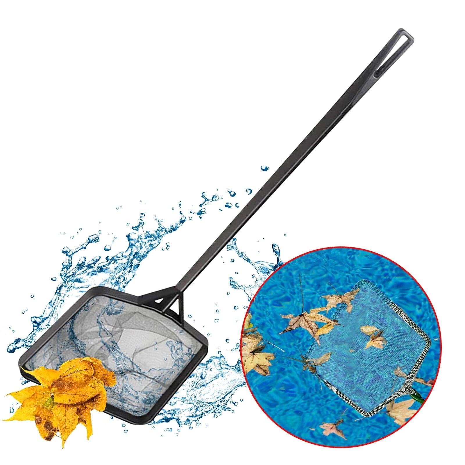 Swimming Pool Leaf Cleaning Skimmer Net, Fine Mesh Pool Maintenance Tool, for Removing Leaves Debris from Swimming Pool Spa Hot Tub Fish Pond