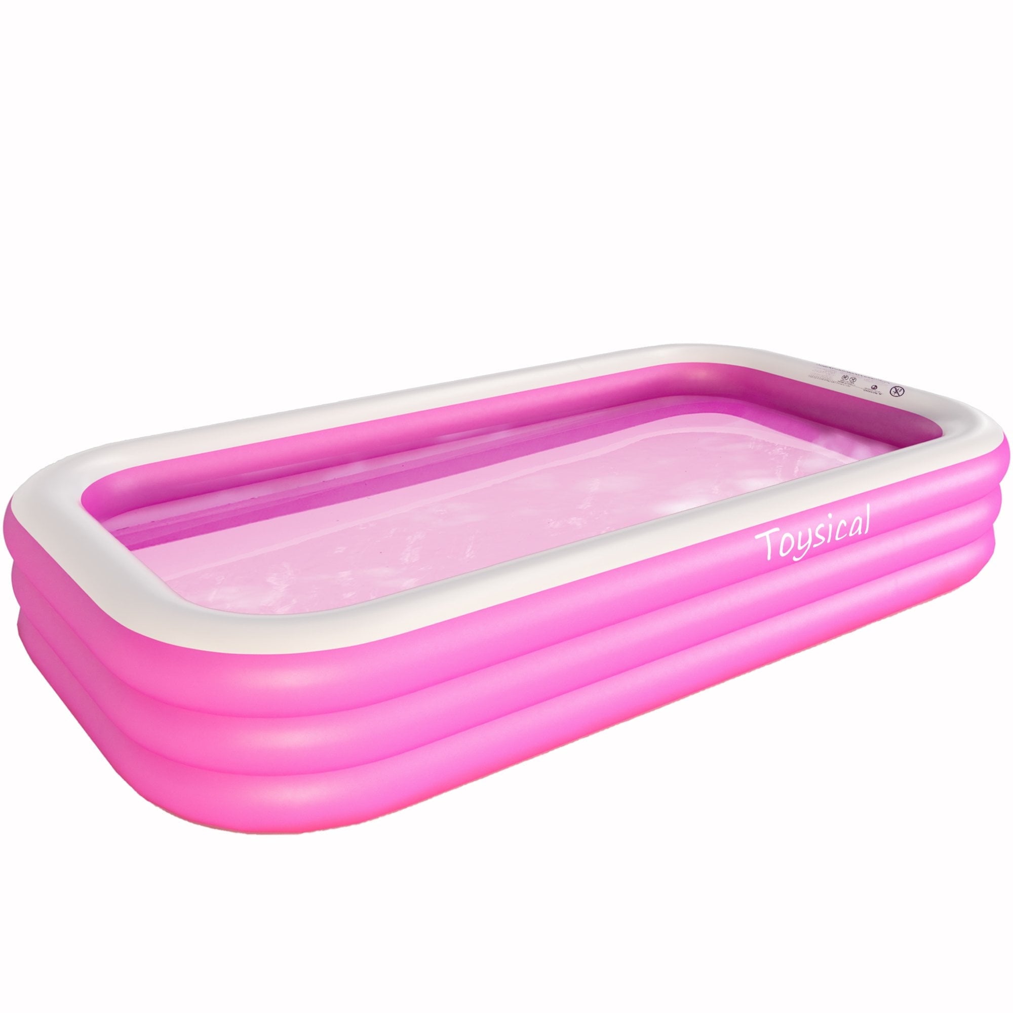 Toysical Inflatable Pool with Air Pump - 118 x 72 x 22” Above Ground Pool, Swimming Pools for Kids and Adults and The Entire Family ,More Durable Than Other Blow Up Pools , Includes Patches