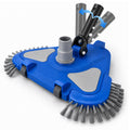 WaterJingle Weighted Triangular Pool Vacuum Head with Wheels, Swivel Hose Adapter and Corner Brushes