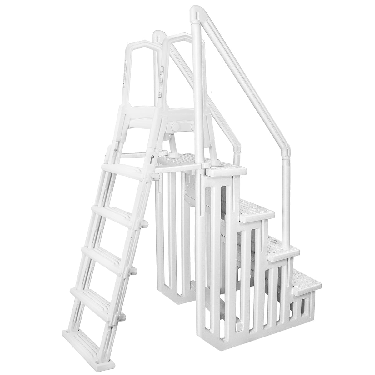 XtremepowerUS Pool Ladder 4-Step for 48-54 Above Ground Pools, 300LB, Swimming Pool Ladder