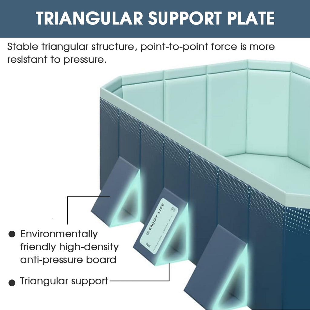 SLLINGLUO Foldable Swimming Pool,Outdoor Non-Inflatable Sturdy PVC Pools for Adults and Kids