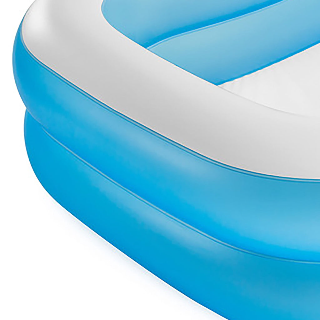 Intex: Swim Center Family Pool - 80 x 60 x 19 - Blue - Inflatable Pool, Splash & Wade Backyard Water Play, Vinyl, Wide Side Walls, 143 Gal, Kids 3+