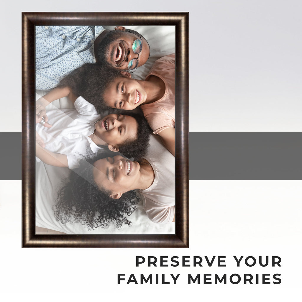 40x28 Bronze Brown Real Wood Picture Frame Width 1.25 inches | Interior Frame Depth 0.75 inches |
