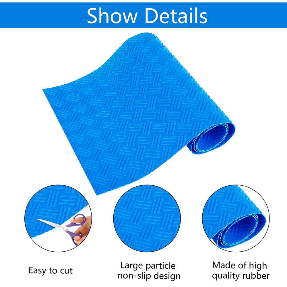 Swimming Pool Ladder Mat - Protective Pool Ladder Pad Step Mat with Non-Slip Texture, Blue Small 24 inch X 9 inch (Willow-1PC)