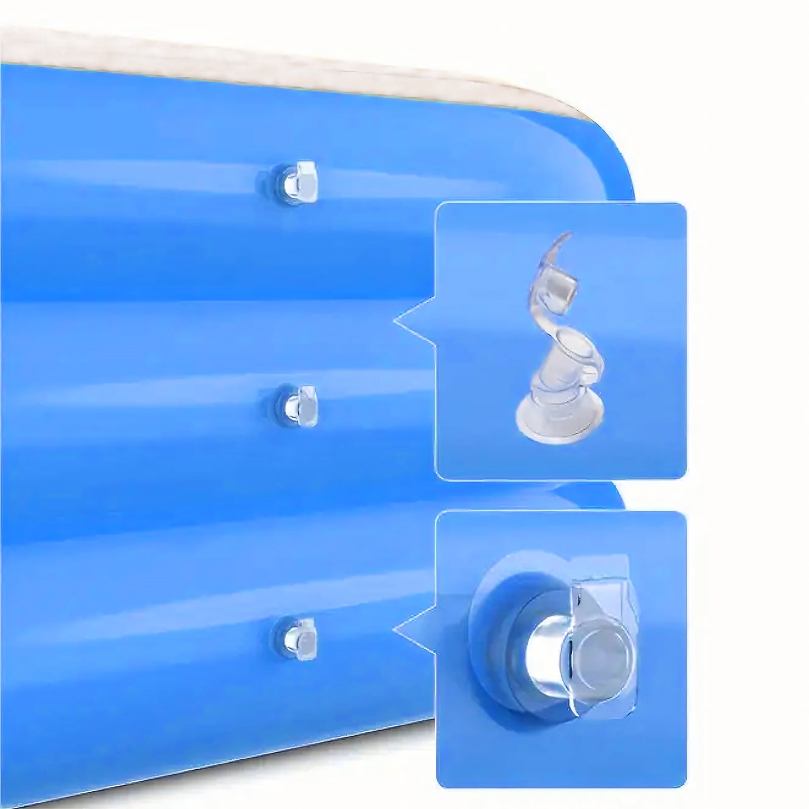 DAZLUTE Inflatable Pool for Kids and Adults, 118 x 71 x 28 Oversized Thickened Family Swimming Pool for Kids Children Outdoor, Garden, Backyard, Summer Water Party,Blue
