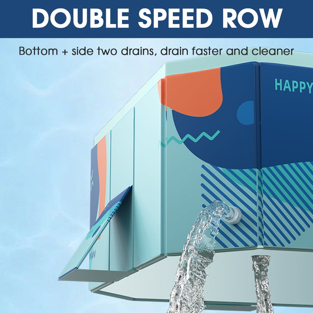SLLINGLUO Foldable Swimming Pool,Outdoor Non-Inflatable Sturdy PVC Pools for Adults and Kids