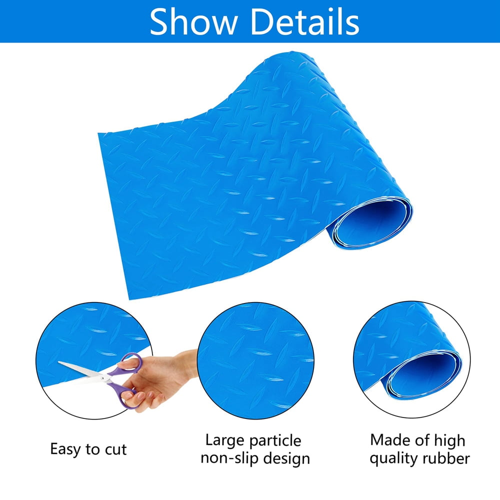 Swimming Pool Ladder Mat - Protective Pool Ladder Pad Step Mat with Non-Slip Texture, Blue Small 24 inch X 9 inch (Willow-1PC)