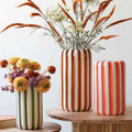 Striped Ceramic Vase